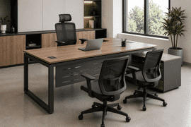 Office table and chair